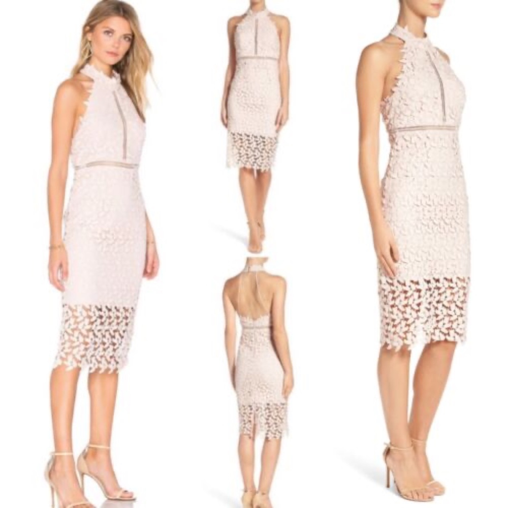 Bardot Gemma Light Pink Midi Dress